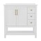 Flash Furniture Vega 36-in. Vanity w/Sink, Storage Cabinet w/Soft Close Doors, Open Shelf and 3 Drawers, White/Gold FS-VEGA36-KD-WH-GLD-GG - alternate 4